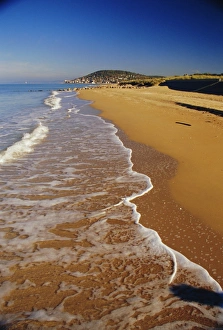 Calvados Prints: Houlgate from beach at Pointe de Cabourg, Cote Fleurie, Calvados, Normandy