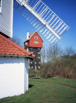 Local Famous Place Prints: House in the Clouds, with mill sail, Thorpeness, Suffolk, England, United Kingdom, Europe