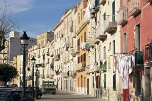 Trapani Prints: House fronts and laundry