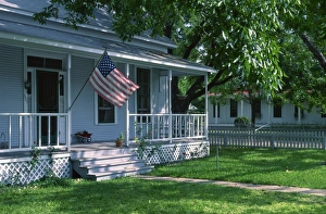 Single Storey Prints: House in historic Castroville, west of San Antonio, Texas, United States of America