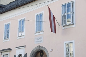 Austrian Eu Prints: House where Mozart lived, now a museum, Salzburg, Austria, Europe