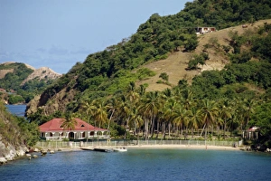 Leeward Island Prints: House on a private beach
