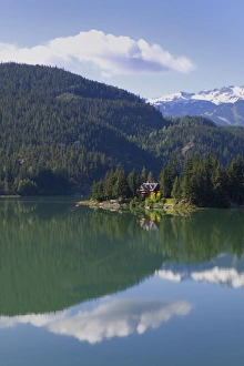 Surface Prints: House on the shore of Green Lake, Whistler, British Columbia, Canada, North America