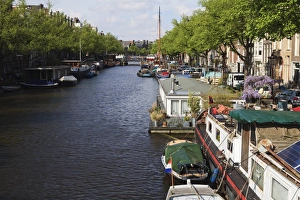 House Boat Prints: Houseboats, Amsterdam, Netherlands, Europe