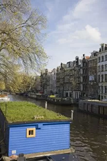 Houseboats on the Prinsengracht canal, Amsterdam, Netherlands, Europe