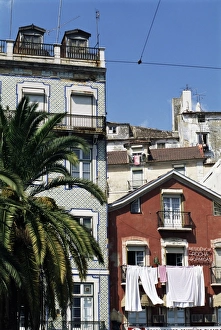 Laundry Prints: Houses in the Alfama quarter