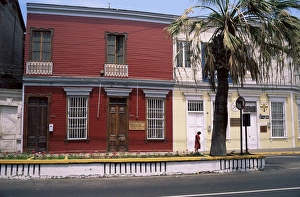 Iquique Prints: Houses in American Georgian style dating from between 1880 and 1920, Avenida Baquedano