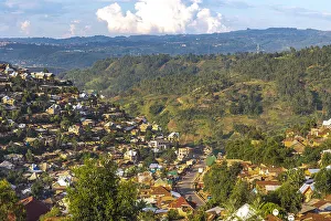 Residences Prints: Houses in Bukavu, with Rwanda in the background