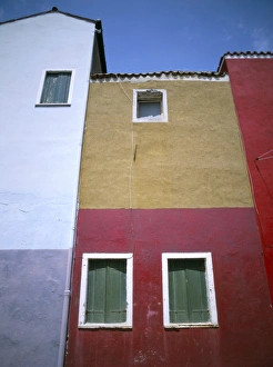 Ochre Prints: Houses, Burano Island