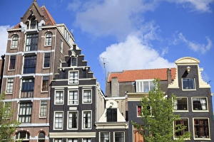 Houses along a canal, Amsterdam, Netherlands, Europe