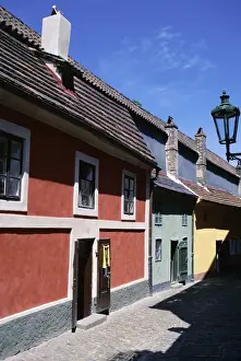 Town House Prints: Houses on Golden Lane, Prague, Czech Republic, Europe