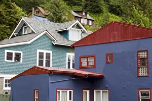 Juneau Prints: Houses in Juneau, Southeast Alaska, United States of America, North America