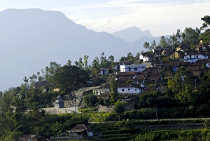 Images Dated 26th August 2006: Houses in Koviloor, near Munnar, Kerala, India