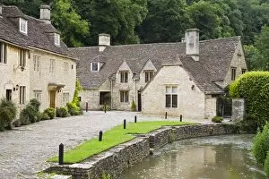 Houses near the Brook, Castle Combe village, Cotswolds, Wiltshire, England