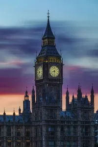 Charming Prints: Houses of Parliament with Big Ben, London, England