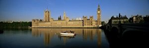 Houses of Parliament and Big Ben reflected in the River Thames, Westminster