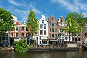 Amsterdam Prints: Houses by Prinsengracht canal, Amsterdam, The Netherlands, Europe