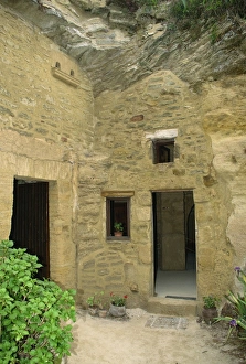 Pays De La Loire Prints: Houses in the rock in the troglodyte village of Rochemenier, near Angers