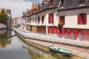 Picardie Prints: Houses in the Saint Leu district of Amiens, Somme, Picardy, France, Europe