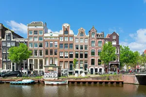 Historical Site Prints: Houses by Singel canal, Amsterdam, The Netherlands, Europe