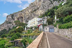 Vacation Destination Prints: Houses surrounded by greenery above Marina Picola