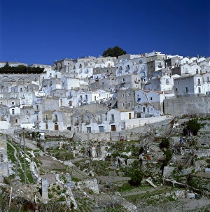 Hill Village Prints: Houses of the village of Monte Sant Angelo in Puglia
