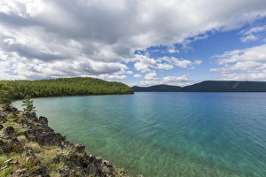 Mongolian Prints: Hovsgol Lake, Hovsgol province, Mongolia, Central Asia, Asia