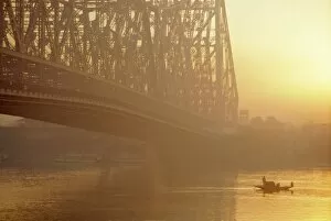 Back Ground Collection: The Howrah Bridge over the Hugli River