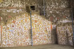 Huaca del Sol y de la Luna, precolombian (Moche) structure, polychrome friezes, Peru