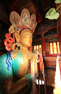 Images Dated 28th July 2009: The huge 15 metre high statue of Maitreya (Chamba) Buddha (the Buddha to come)