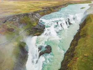 Waterfalls Prints: Huge beautiful waterfall Gullfoss