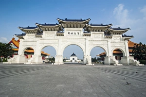 Taipei Prints: Huge gate in front of the Chiang Kai-Shek Memorial Hall, Taipei, Taiwan, Asia