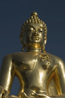 Images Dated 2nd January 2008: Huge Golden Buddha at Sop Ruak, Golden Triangle, Thailand, Southeast Asia, Asia