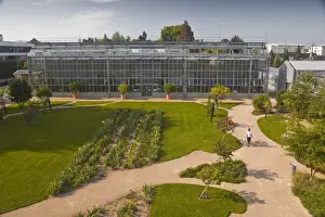 Botanical Gardens Prints: The huge greenhouse in the Jardins Botanique (Botanical Gardens)