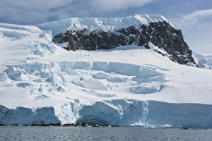 Ice Shelf Prints: Huge ice shelf on Mikkelson Island, Antarctica, Polar Regions