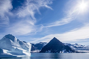 Sea Ice Prints: Huge iceberg, Scoresbysund, Northeast Greenland, Polar Regions