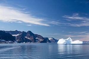 Sea Ice Prints: Huge iceberg, Zodiac, Scoresbysund, Northeast Greenland, Polar Regions