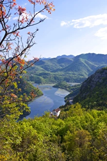 Balkans Prints: Huge river bend at Rijeka Crnojevica, Montenegro, Europe