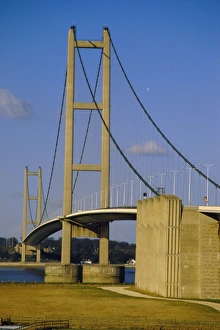 Longest Prints: The Humber Bridge, the worlds longest suspension bridge, from the south