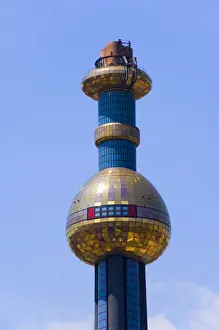 Vienna Prints: Hundertwasser incinerator, Vienna, Austria, Europe