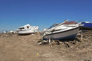 Images Dated 8th October 2008: Hurricane damage, Galveston, Texas, United States of America, North America