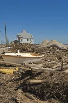 Images Dated 8th October 2008: Hurricane damage, Galveston, Texas, United States of America, North America