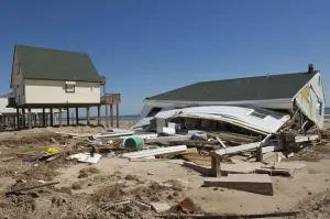 Images Dated 8th October 2008: Hurricane damage, Galveston, Texas, United States of America, North America