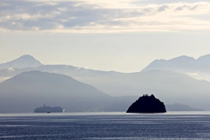 Cruise Prints: A Hurtigruten cruise boat in the fjords of Norway, Scandinavia, Europe