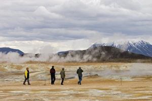Hverir geothermal fields at the foot of Namafjall mountain, Myvatn lake area