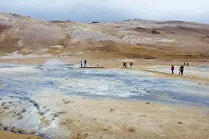 Images Dated 4th August 2009: Hverir geothermal fields at the foot of Namafjall mountain, Myvatn Lake area