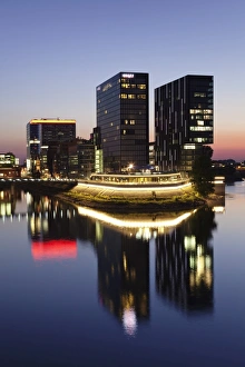 Hyatt Hotel at Handelshafen, Medienhafen, Dusseldorf, North Rhine Westphalia, Germany, Europe
