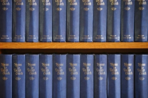 Shelf Prints: Hymn books in a Reformed church, London, England, Unnited Kingdom, Europe