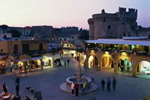 Hypocratus Square, Rhodes Town, Rhodes, Dodecanese, Greek Islands, Greece, Europe