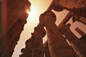Deteriorate Prints: Hypostyle hall, Temple of Karnak, Thebes, UNESCO World Heritage Site, Egypt